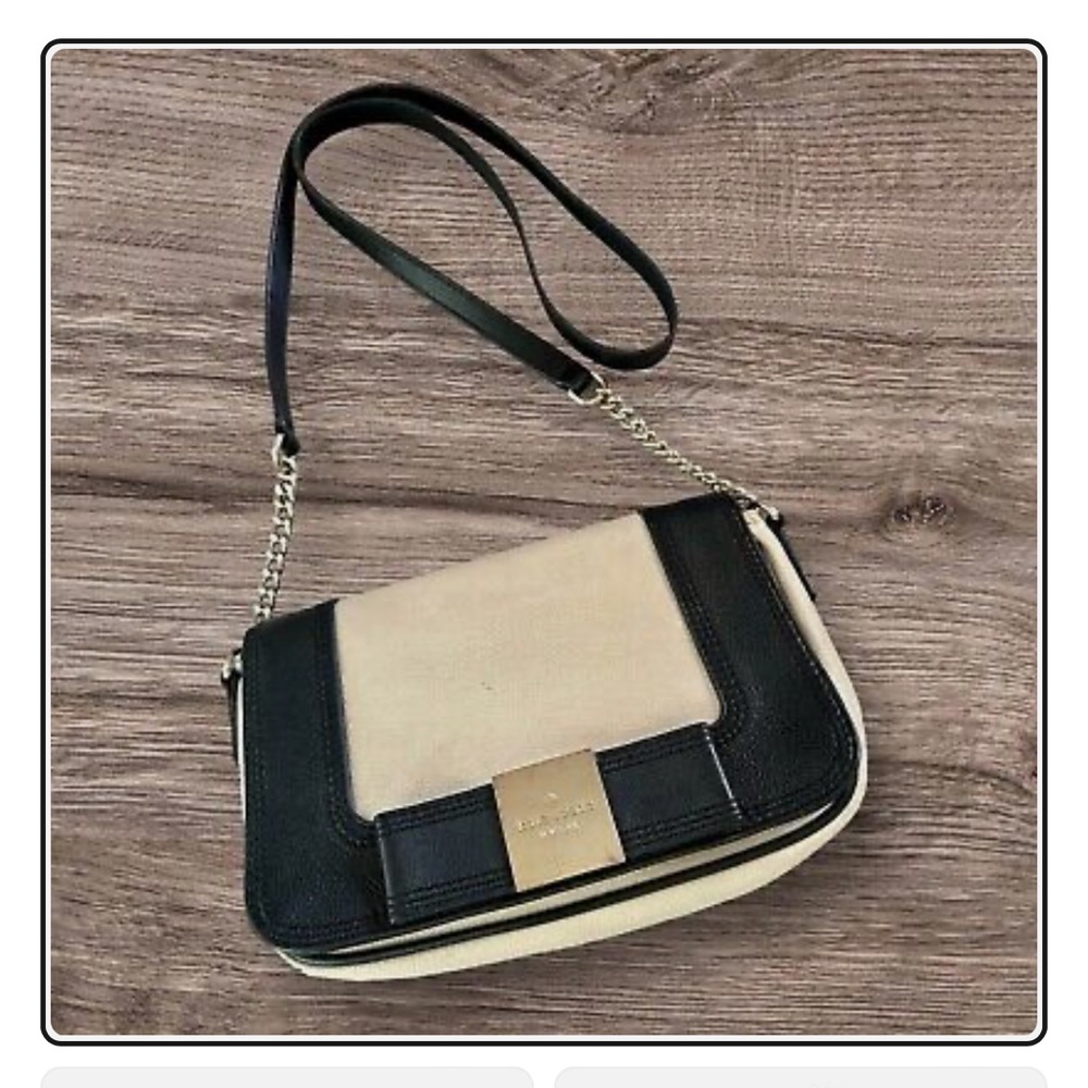 COPY - Kate Spade Genuine Cowhide Leather Cream & Black Primrose Hill Crossbody…